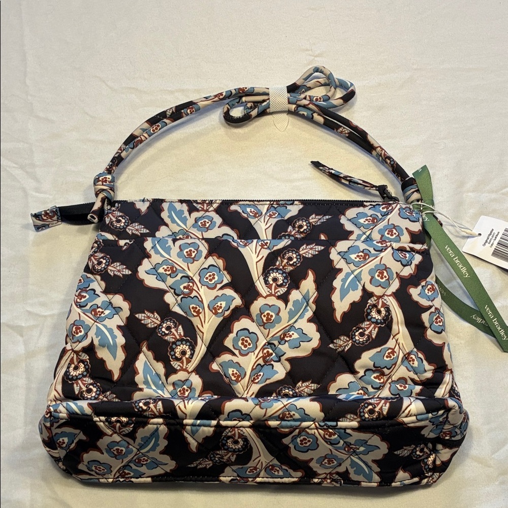 Vera Bradley NWT Original Hipster Light Blue Floral Quilted Crossbody Bag - Picture 10 of 16